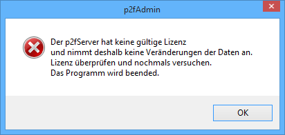 Administrationsprogramm Nachricht