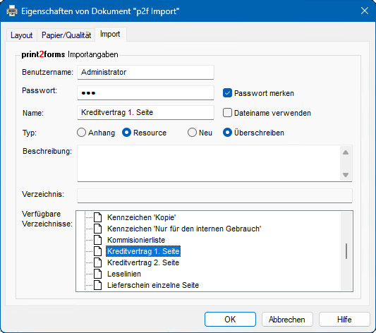Importangaben Darlehensvertrag