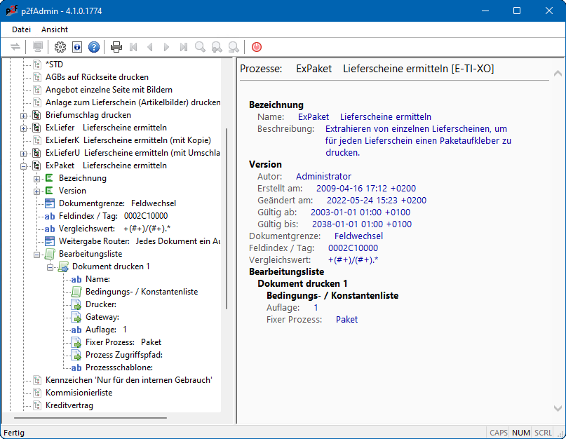 Dokuemntenprozess Aufkleber Postpaket