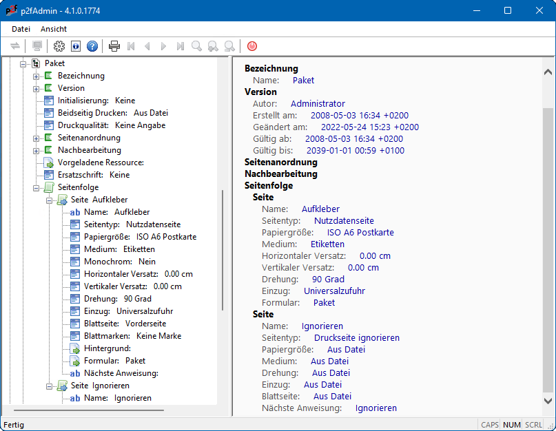 Druckprozess Aufkleber Postpaket