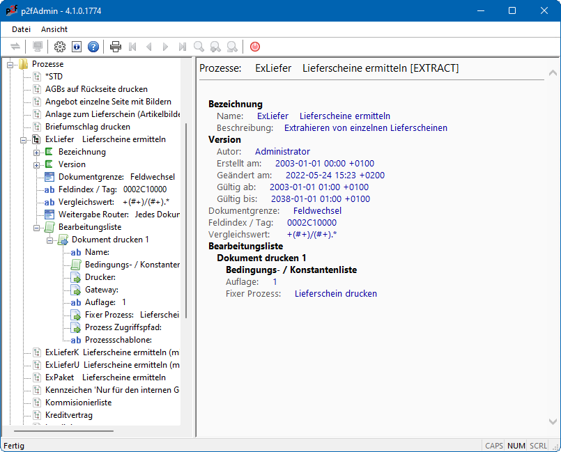Prozess Lieferschein