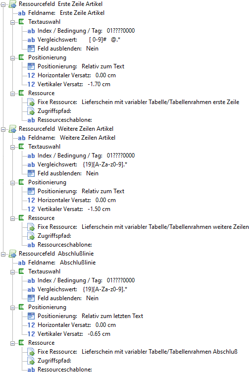 Formular Lieferschein